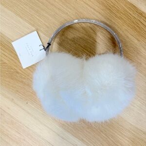 NWT Restoration Hardware Fluffy White Faux Fur Earmuffs